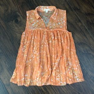 LC Lauren Conrad Sleeveless Floral Top